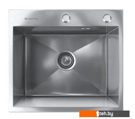  - Кухонные мойки Ulgran Steel 50x45 (брашированная сталь) - Steel 50x45 (брашированная сталь)