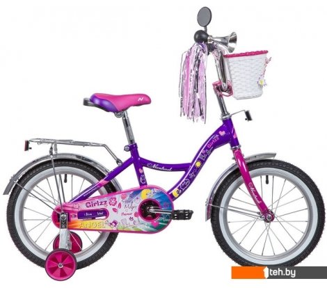  - Детские велосипеды Novatrack Little Girlzz 16 2023 167GIRLZZ.VL23 (фиолетовый) - Little Girlzz 16 2023 167GIRLZZ.VL23 (фиолетовый)