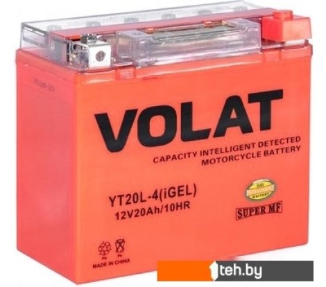  - Мотоциклетные аккумуляторы VOLAT YT20L-4(iGEL) (20 А·ч) - YT20L-4(iGEL) (20 А·ч)
