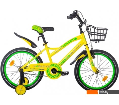  - Детские велосипеды Mobile Kid Slender 18 (желтый/зеленый) - Slender 18 (желтый/зеленый)