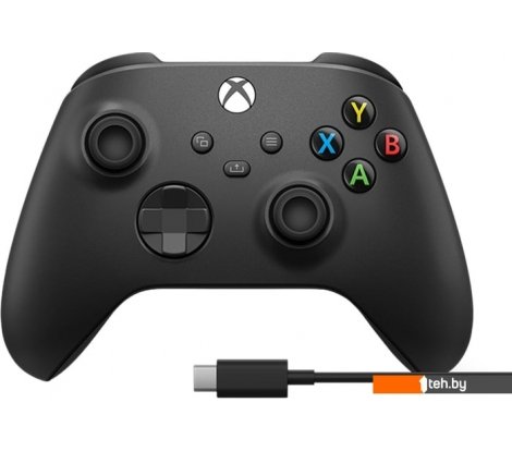  - Игровые контроллеры и аксессуары Microsoft Xbox + USB-C кабель (черный) - Xbox + USB-C кабель (черный)