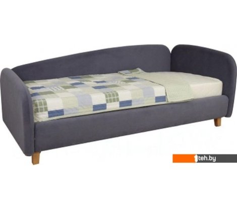  - Кровати DiArt Альба 1.2 правая (велюр Ultra Grafit/ножки светлые) - Альба 1.2 правая (велюр Ultra Grafit/ножки светлые)