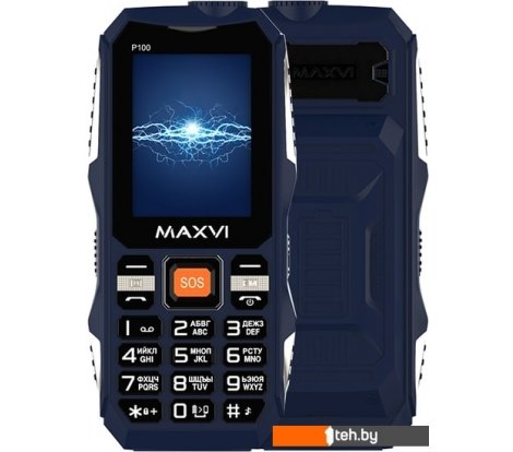  - Мобильные телефоны Maxvi P100 (синий) - P100 (синий)