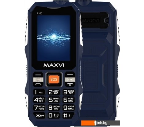  - Мобильные телефоны Maxvi P100 (синий) - P100 (синий)