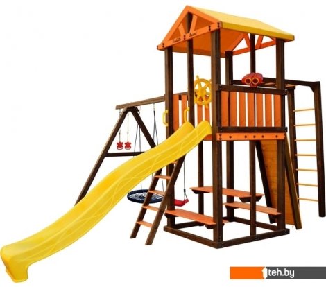  - Детские спортивные комплексы и игровые площадки Perfetto Sport Bari-7 (качели лодочка, паутина) - Bari-7 (качели лодочка, паутина)