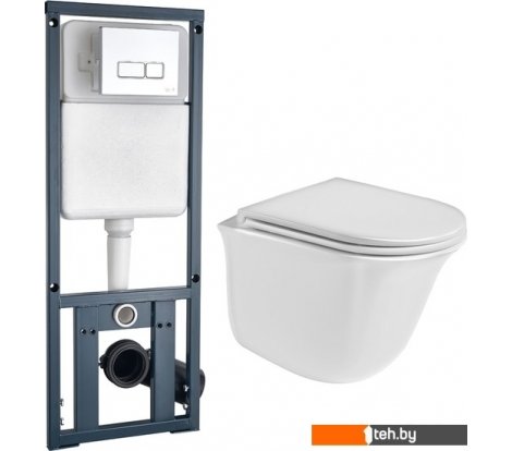  - Унитазы WeltWasser Telbach 004 GL-WT + Marberg 410 SE (белый глянец/хром) - Telbach 004 GL-WT + Marberg 410 SE (белый глянец/хром)