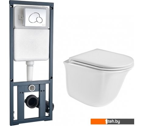  - Унитазы WeltWasser Telbach 004 GL-WT + Marberg 410 RD (белый глянец/хром) - Telbach 004 GL-WT + Marberg 410 RD (белый глянец/хром)