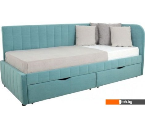  - Кровати DiArt София правая (велюр Ultra Mint) - София правая (велюр Ultra Mint)