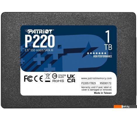  - SSD Patriot P220 1TB P220S1TB25 - P220 1TB P220S1TB25