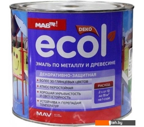  - Краски и эмали Ecol ПФ-115 10л (карамель) - ПФ-115 10л (карамель)