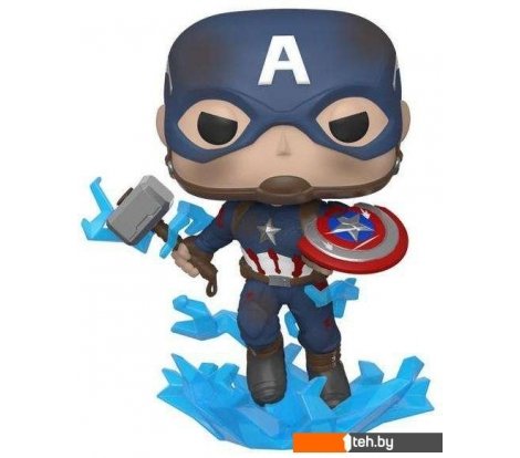  - Роботы, трансформеры, фигурки Funko Funko POP! Bobble Marvel Avengers Endgame Captain America w/Broken Shield&Mjolnir - Funko POP! Bobble Marvel Avengers Endgame Captain America w/Broken Shield&Mjolnir