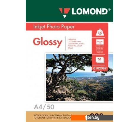  - Бумага и материалы для печати Lomond Глянцевая двусторонняя A4 220 г/м2 50 листов [0102089] - Глянцевая двусторонняя A4 220 г/м2 50 листов [0102089]