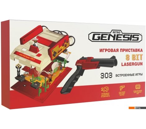  - Игровые приставки Retro Genesis 8 Bit Lasergun (2 проводных геймпада, световой пистолет, 450 игр) - 8 Bit Lasergun (2 проводных геймпада, световой пистолет, 450 игр)