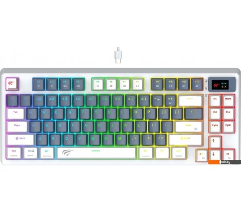  - Клавиатуры Havit Gamenote KB884L RGB (белый, Content Red) - Gamenote KB884L RGB (белый, Content Red)