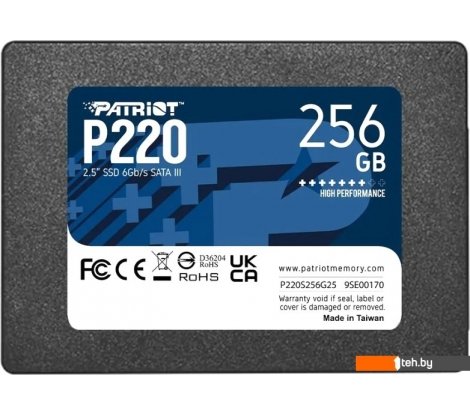  - SSD Patriot P220 256GB P220S256G25 - P220 256GB P220S256G25