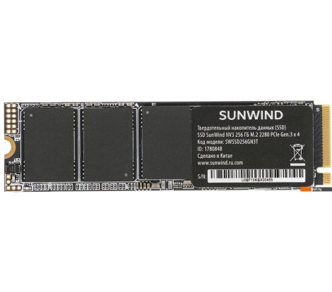  - SSD SunWind NV3 SWSSD256GN3T 256GB - NV3 SWSSD256GN3T 256GB