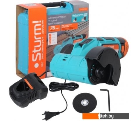  - Угловые шлифмашины (болгарки) Sturm CAG1276C (с АКБ) - CAG1276C (с АКБ)