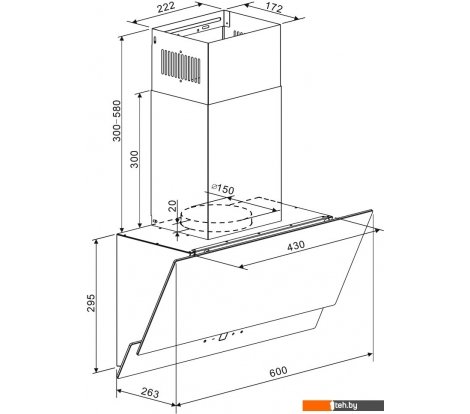  - Вытяжки Zigmund & Shtain K 151.6 B - K 151.6 B