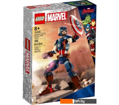  - Конструкторы LEGO Marvel Super Heroes 76258 Сборная фигурка Капитана Америки - Marvel Super Heroes 76258 Сборная фигурка Капитана Америки
