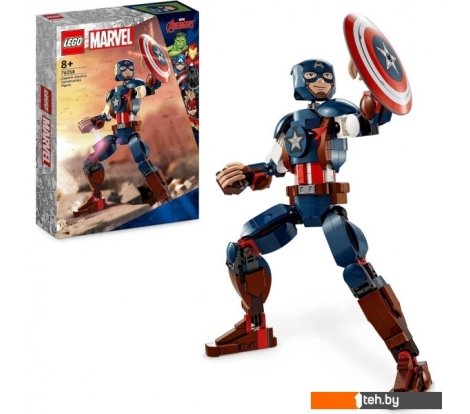  - Конструкторы LEGO Marvel Super Heroes 76258 Сборная фигурка Капитана Америки - Marvel Super Heroes 76258 Сборная фигурка Капитана Америки