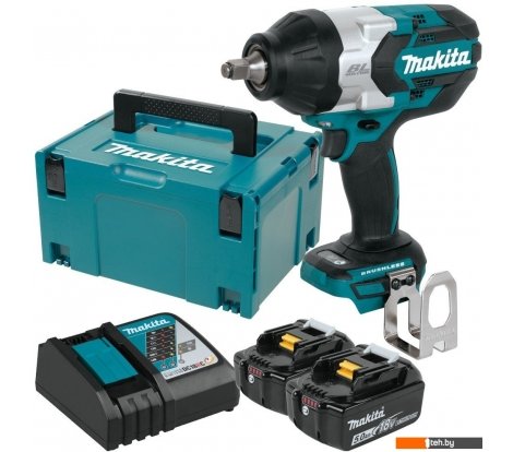  - Шуруповерты, гайковерты, электроотвертки Makita DTW1002RTJ (с 2-мя АКБ, кейс) - DTW1002RTJ (с 2-мя АКБ, кейс)