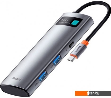 - USB-хабы и док-станции Baseus Metal Gleam Series 7-in-1 Multifunctional Type-C WKWG020113 - Metal Gleam Series 7-in-1 Multifunctional Type-C WKWG020113
