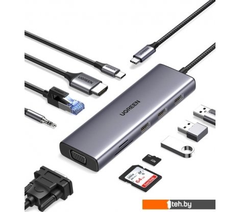 - USB-хабы и док-станции Ugreen CM498 15601 - CM498 15601