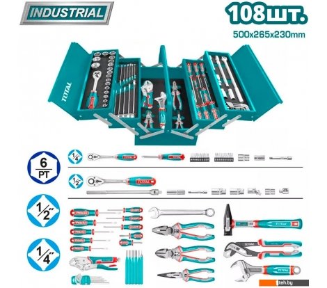  - Наборы инструментов Total THTCS121081 (108 предметов) - THTCS121081 (108 предметов)