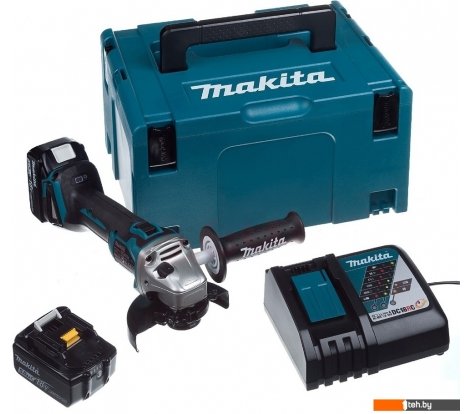  - Угловые шлифмашины (болгарки) Makita DGA504RTJ (с 2-мя АКБ, кейс) - DGA504RTJ (с 2-мя АКБ, кейс)