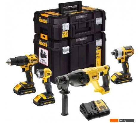  - Наборы электроинструментов DeWalt DCK440L3T (винтоверт, перфоратор, шуруповерт, фонарь, 3 АКБ, кейс) - DCK440L3T (винтоверт, перфоратор, шуруповерт, фонарь, 3 АКБ, кейс)