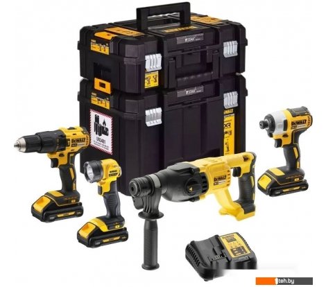  - Наборы электроинструментов DeWalt DCK440L3T (винтоверт, перфоратор, шуруповерт, фонарь, 3 АКБ, кейс) - DCK440L3T (винтоверт, перфоратор, шуруповерт, фонарь, 3 АКБ, кейс)