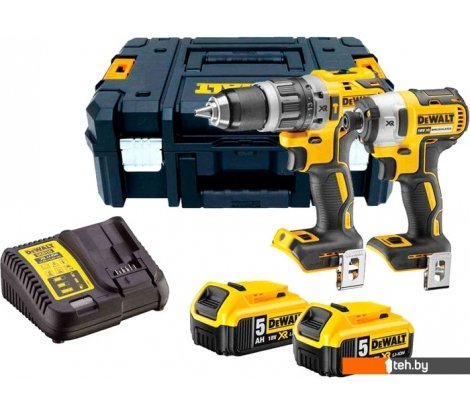  - Наборы электроинструментов DeWalt DCK266P2T (шуруповерт, гайковерт, кейс) - DCK266P2T (шуруповерт, гайковерт, кейс)