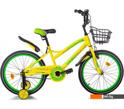  - Детские велосипеды Mobile Kid Slender 20 (желтый/зеленый) - Slender 20 (желтый/зеленый)