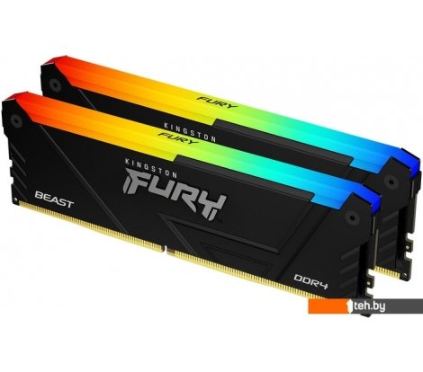  - Оперативная память Kingston FURY Beast RGB 2x16ГБ DDR4 3200 МГц KF432C16BB2AK2/32 - FURY Beast RGB 2x16ГБ DDR4 3200 МГц KF432C16BB2AK2/32