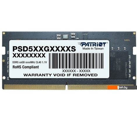  - Оперативная память Patriot Signature Line 16ГБ DDR5 4800 МГц PSD516G480081S - Signature Line 16ГБ DDR5 4800 МГц PSD516G480081S
