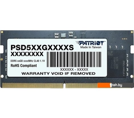  - Оперативная память Patriot Signature Line 8ГБ DDR5 4800 МГц PSD58G480041S - Signature Line 8ГБ DDR5 4800 МГц PSD58G480041S
