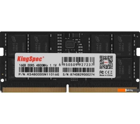  - Оперативная память KingSpec 16ГБ DDR5 SODIMM 4800 МГц KS4800D5N11016G - 16ГБ DDR5 SODIMM 4800 МГц KS4800D5N11016G