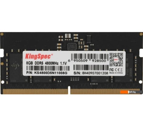  - Оперативная память KingSpec 8ГБ DDR5 SODIMM 4800 МГц KS4800D5N11008G - 8ГБ DDR5 SODIMM 4800 МГц KS4800D5N11008G