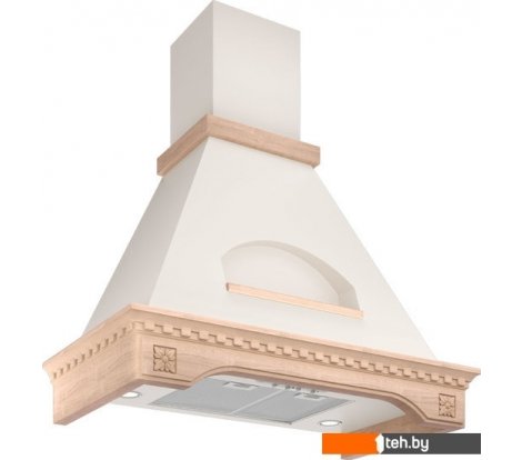  - Вытяжки Elikor Бельведер Флореале 90П-650-П3Д (бежевый/дуб неокрашенный) - Бельведер Флореале 90П-650-П3Д (бежевый/дуб неокрашенный)