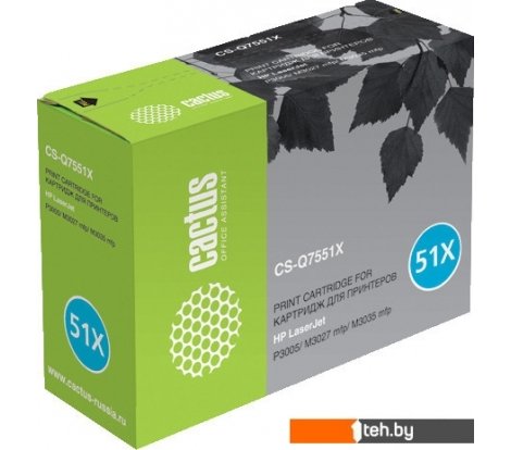  - Картриджи для принтеров и МФУ CACTUS CS-Q7551XS (аналог HP Q7551X) - CS-Q7551XS (аналог HP Q7551X)