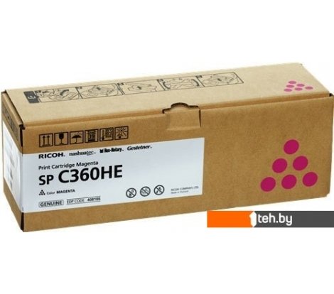 - Картриджи для принтеров и МФУ Ricoh SP C360HE 408186 (маджента) - SP C360HE 408186 (маджента)