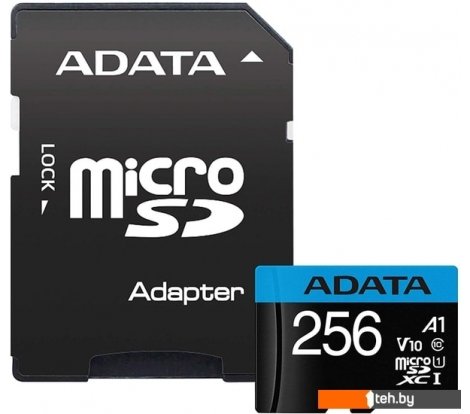  - Карты памяти ADATA Premier AUSDX256GUICL10A1-RA1 microSDXC 256GB (с адаптером) - Premier AUSDX256GUICL10A1-RA1 microSDXC 256GB (с адаптером)