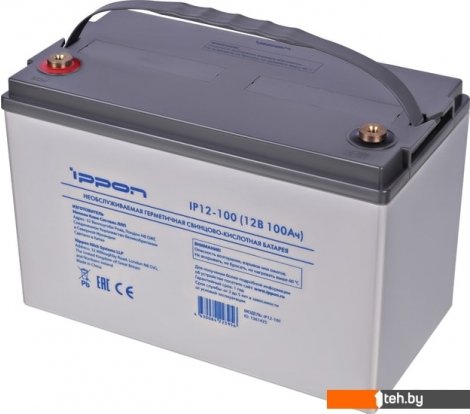  - Аккумуляторы для ИБП IPPON IP12-100 (12В/100 А·ч) - IP12-100 (12В/100 А·ч)