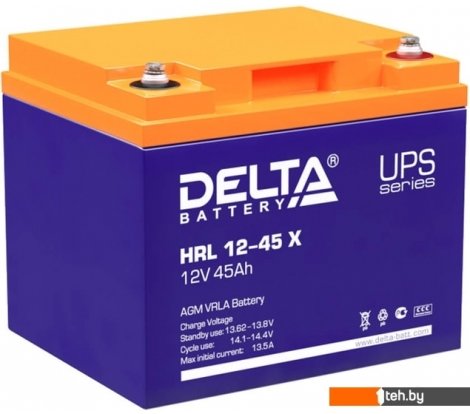 - Аккумуляторы для ИБП Delta HRL 12-45 X (12В/45 А·ч) - HRL 12-45 X (12В/45 А·ч)
