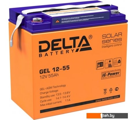 - Аккумуляторы для ИБП Delta GEL 12-55 (12В/55 А·ч) - GEL 12-55 (12В/55 А·ч)