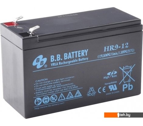  - Аккумуляторы для ИБП B.B. Battery HR9-12 (12В/8 А·ч) - HR9-12 (12В/8 А·ч)
