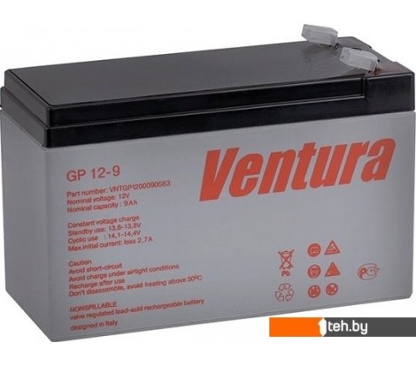  - Аккумуляторы для ИБП Ventura GP 12-9 (12 В/9 А·ч) - GP 12-9 (12 В/9 А·ч)
