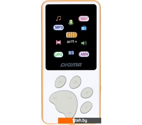  - Плееры Digma S4 8GB (белый/оранжевый) - S4 8GB (белый/оранжевый)