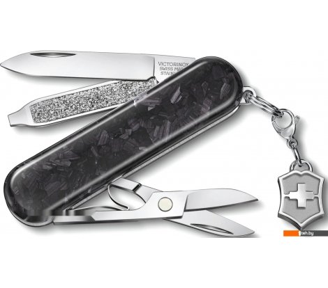  - Туристические ножи Victorinox Classic Brilliant Carbon 0.6221.90 (черный/серебристый) - Classic Brilliant Carbon 0.6221.90 (черный/серебристый)