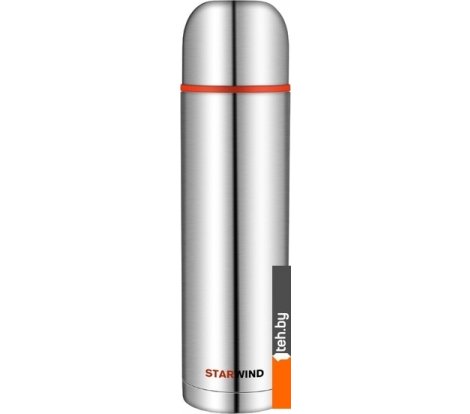  - Термосы, термокружки и многоразовые стаканы StarWind 20-1200 1.2л (серебристый/красный) - 20-1200 1.2л (серебристый/красный)